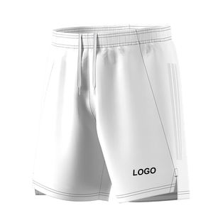 Venta al por mayor de pantalones cortos de gimnasia de los hombres de alta calidad de algodón Casual sólido Fitness deportes entrenamiento pantalones cortos para correr XS medio elástico de lona - Product Image 1