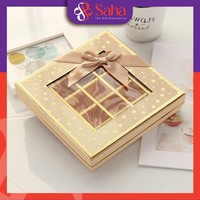 Boîte en papier personnalisée pour bonbons au chocolat biodégradable, gâteau de la Saint-Valentin, boîte cadeau de Noël, certifiée ISO 9001, étiquette personnalisée
