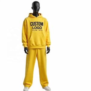 OEM Personnalisé de Haute Qualité Coton Épais Lourd Ensemble Pulls à Capuche et Pantalons de Survêtement pour Hommes Streetwear Survêtements Délavés à l'Acide - Product Image 6