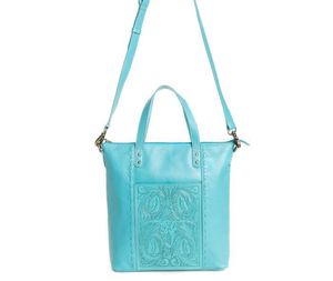 Bolso de mano de cuero genuino de vaquero con herramientas a mano, bolsos de hombro occidentales de diseño bohemio para mujer de calidad Premium, vaquera de lona hecha a mano - Product Image 1