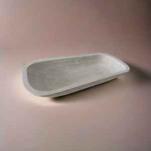 Vela de madera de mango tallada a mano Vintage blanca antigua, cuenco de masa, relleno de cera elegante, decoración vacía para el hogar de Navidad - Product Image 1