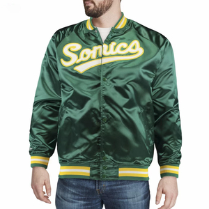 Chaqueta Deportiva de Satén de Alta Calidad para Hombre, Color Sólido, Impermeable, Reversible, con Bolsillos Laterales y Hombros Caídos para Invierno - Product Image 2
