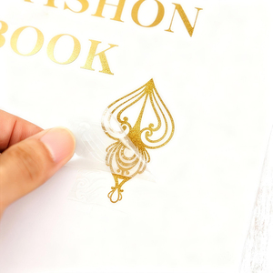 Custom Printed Clear Logo Metallic UV Transfer Stickers Cartoon Hot Gold Silver Labels Custom Vinyl UV Transfer Hot Stickers