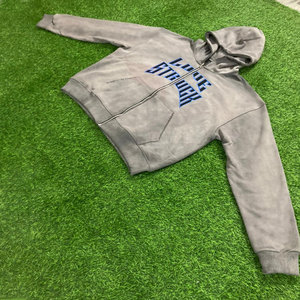 เสื้อฮู้ดแบบสวมหัวขนาดใหญ่โอเวอร์ไซส์สำหรับผู้ชายเสื้อฮู้ดแบบกำหนดเองเสื้อสเวตเชิ้ตพิมพ์ลายพัฟแบบสวมหัวทำจากผ้าฝ้าย - Product Image 2