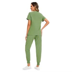 Custom Logo Nursing Scrubs <b>Set</b> Women's Men's Elastic Quick-Drying Jogger Scrubs Uniforms Embroidery Protective Clothes - Product Image 6