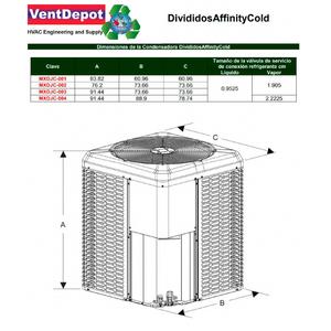 Condizionatore d'aria a colonna, MXDJC-003, 36000 BTU, 3 tonnellate - Product Image 2