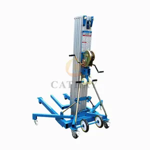 CE ISO Mini Portabel Manual Mobile 3 ~ 7.9M 350Kg Beban Tangan Crank Lift dengan Harga Pabrik