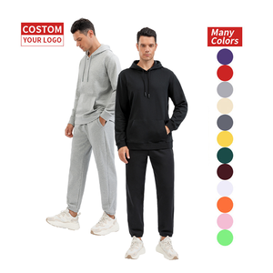 Sudadera con capucha de dos piezas de invierno para hombre, chándal para correr, ropa deportiva personalizada, chándal para correr para hombre a precio barato al por mayor - Product Image 2