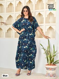 Diseñador de calidad superior Exclusivo Última tendencia Pesado Viscosa Rayón Impreso Kaftan Mujer Moda Fabricante - Product Image 3