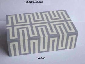 Elegant Bone Inlay Jewelry <b>Box</b> with <b>Storage</b> Solution for Your Jewelry Pieces - Product Image 4