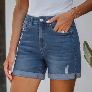 Shorts en jean décontractés en gros pour femmes Nouveaux shorts en jean délavés pour femmes de haute qualité Shorts en jean en gros - Product Image 2