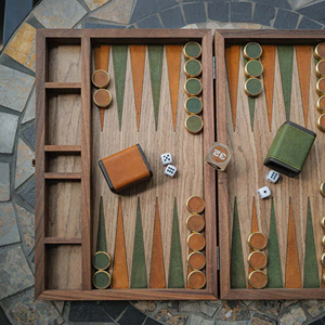 Étui de Backgammon en cuir de crocodile Jeu de société de Backgammon de luxe pour article de cadeau promotionnel de tournoi - Product Image 6