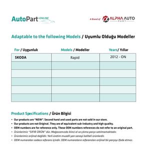 Alzacristalli da destra a sinistra per <span class=keywords><strong>Skoda</strong></span> <span class=keywords><strong>Rapid</strong></span> - Product Image 2