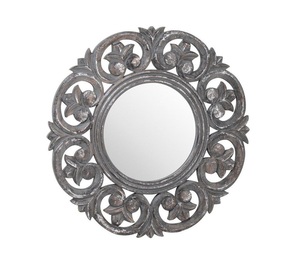 Flower Design Decorative Wall Mounted <b>Mirror</b> Classic Style Good Quality Metal <b>Frame</b> <b>Silver</b> and Gold Color Wall <b>Mirror</b> Home Decor - Product Image 2