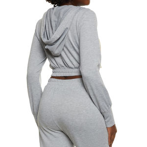 Conjuntos de ropa de salón personalizados a la moda para mujer, conjunto de pantalones ajustados de manga larga de punto de Color puro informal elástico para mujer - Product Image 6