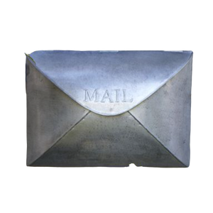 <b>Letter</b> Design Storage <b>Box</b> in Galvanized Metal with Stylish <b>Wall</b> Hanging Feature Perfect for Receiving Mail and Parcels Outdoors - Product Image 2