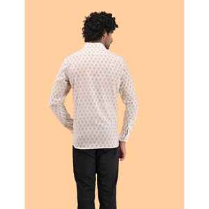 Chemise décontractée pour homme en coton imprimé à manches longues, respirante, en popeline et tissu Oxford, motifs floraux et à pois, design ODM tendance - Product Image 3