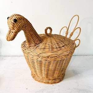 Panier en rotin de qualité supérieure en forme d'animal, panier de rangement, organiseur, corbeille - Product Image 1