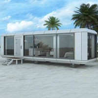 Bureaux modulaires de style américain : Cabine de jardin élégante avec structure en acier et panneaux en aluminium au design moderne