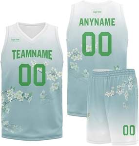 Uniforme de baloncesto de alta calidad para hombre, camiseta atlética sin mangas con patrón 3D personalizado, ropa de equipo con diseño de textura de flores personalizada - Product Image 1
