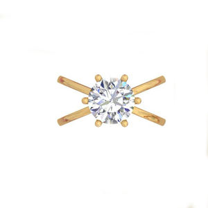 แหวนหมั้นของผู้หญิงสีทอง14K โมอิสซาไนต์บริสุทธิ์แหวนหมั้นของผู้หญิงอีสีสดใสตัด VVS2ได้ชัดเจนเครื่องประดับแฟชั่นที่งดงามขายส่ง - Product Image 4