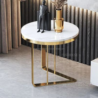 Mobilier d'intérieur et d'extérieur Table basse ronde en métal avec revêtement noir Table basse en vente en grande quantité pour jus de thé