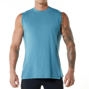 Ropa deportiva Camiseta sin mangas de secado rápido para hombre a la venta Mejor fabricante Logotipo personalizado Gimnasio Fitness Camiseta sin mangas para hombre con tamaño personalizado - Product Image 4