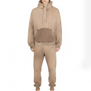 Custom Streetwear Oversized Sun Faded Tracksuit For Men Premium Quality Lightweight Sun Faded Men Pullover Tracksuits - Product Image 1