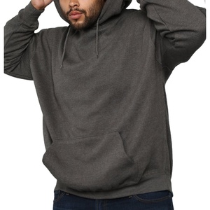 100% algodón 600 Gsm Heavyweight French Terry Sudadera con capucha de gran tamaño estampado sólido invierno personalizado liso botón con capucha liso teñido - Product Image 1