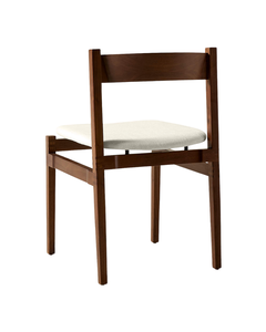Chaise de salle à manger ergonomique moderne en bois avec siège rembourré et structure en bois massif pour appartements, hôtels, villas et salons - Product Image 3