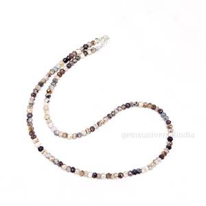 Collier de perles de rondelle à facettes en opale de dendrite naturelle de haute qualité avec surface polie lisse pour une utilisation élégante de bijoux et de cadeaux - Product Image 5