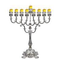 Top vente juif décoratif métal Antique Menorah fait à la main juif Menorah bougeoirs Religions candélabres