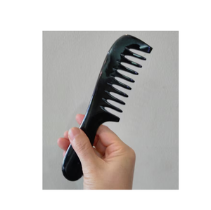 Peine de cuerno natural personalizado para peinar el cabello hecho de cuerno de búfalo real de la India artesanía gran oferta - Product Image 2