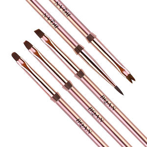 Pinceau à <span class=keywords><strong>ongles</strong></span> BQAN en promotion, effet ombré, manche en métal rose doré, <span class=keywords><strong>pour</strong></span> <span class=keywords><strong>gel</strong></span> <span class=keywords><strong>UV</strong></span>, échantillon gratuit - Product Image 3