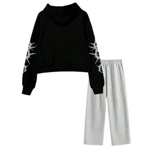 Conjunto de Sudadera con Capucha y Pantalones Deportivos con Logotipo Personalizado Premium, Ropa Urbana Unisex de Alta Calidad, Sudadera Informal de Manga Larga con Pantalones Deportivos, Conjunto de Dos Piezas - Product Image 2