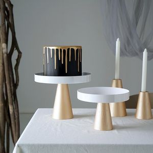 Contemporary Cake Stand with Metallic Finish for Dessert Serving and Luxury Table Styling - Product Image 1