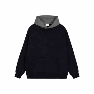 เสื้อฮู้ดผ้าฟลีซคอตตอน 100% ลุคสบายๆ สำหรับฤดูหนาว แบบเรียบง่าย ยูนิเซ็กส์ ทรงปกติ สีตัดกัน รุ่นยอดนิยม - Product Image 3