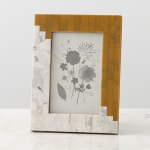 Modern Design <b>4x6</b> Photo <b>Frame</b> High Quality Customizable Square Grey Bone Inlay with White Resin Direct Sale From Manufacturer - Product Image 4