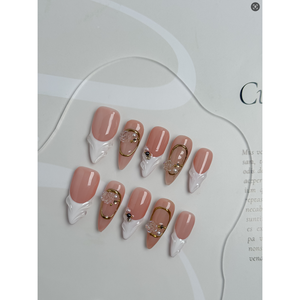 Ongles press-on Sculpted Bloom au design unique pour des ongles élégants - Product Image 2