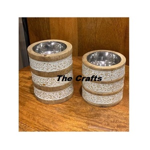 Two Different Sizes Mabkhars Incense <b>Burner</b> Handmade Wooden And Metal Mubkhar For Wedding Fragrance Use - Product Image 3