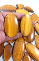 Pierre Cabochon Œil de Tigre Jaune Naturel Radha Arts – Vente en Gros, Haute Qualité, Semi-Précieuse, Polie, pour Fabrication de Bijoux et Guérison
