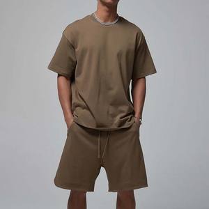 Camiseta de sublimación de verano, conjunto corto para hombre, camiseta de manga corta personalizada, conjunto de pantalones cortos, lavada con ácido para correr para hombre Camiseta estampada, pantalones cortos OEM - Product Image 6