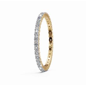 Anillo Apilable Elegante Griselda's Endless Glow con Diamantes de Corte Redondo de 0.800 Ct, Cultivados en Laboratorio, Oro de 9 KT, 14 KT, 18 KT, Proveedor Mayorista OEM - Product Image 2