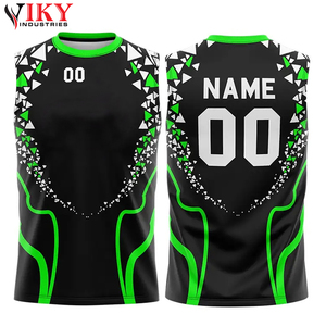 Diseño impreso por sublimación Verde Negro Ropa de equipo deportivo Durable Ligero Totalmente personalizado Mae 7 En 7 Uniforme para uso de adultos - Product Image 2