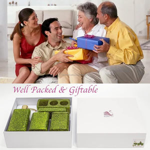 Juego de accesorios de baño de piedra de mármol de Material de resina verde, accesorios de baño de lujo, 6 juegos incluyen dispensador de jabón, soporte para cepillo de dientes - Product Image 3