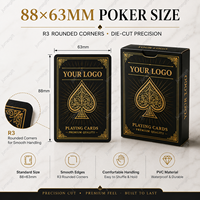 Cartes à jouer en PVC personnalisées imprimées avec boîte 88x63mm R3 Coins arrondis Cartes de poker classiques pour jeu familial
