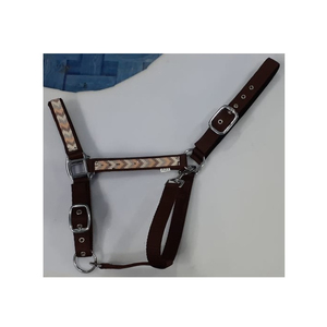 Dernier modèle de licou équestre en cuir pour cheval avec chaîne Hot Fix à un prix abordable Produit équestre de course en PVC pour cheval - Product Image 5