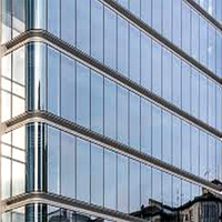 Conception commerciale moderne en aluminium à panneau unique pour mur rideau en verre pour hôtel, bâtiment résidentiel, jardin pour centre commercial