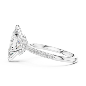 Pendentif en or blanc 10 carats avec diamant marquise - Product Image 3