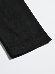 Vêtements de nuit décontractés à manches longues et blocs de couleurs pour hommes, t-shirt à col rond en mélange de polyester et coupe confortable, bicolore, Bangladesh - Product Image 6